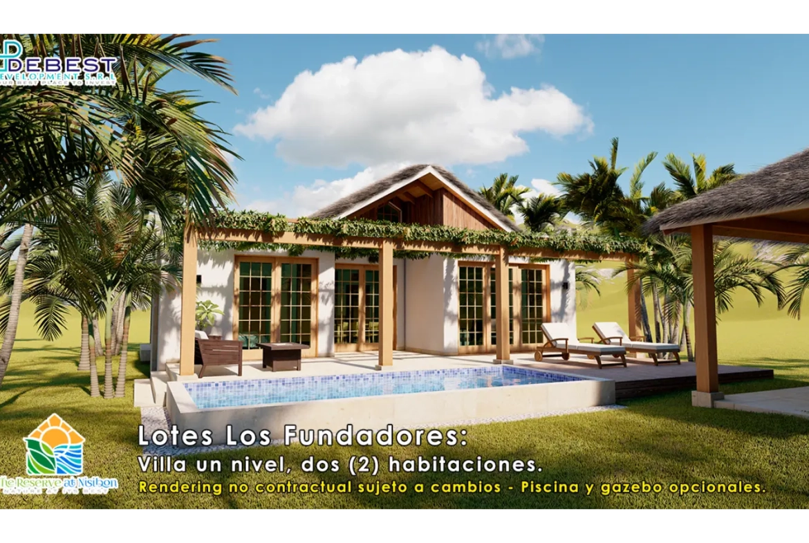 Cana Brava, Villa De Dos Habitaciones En Venta En La Reserva De Nisibon, Punta Cana
