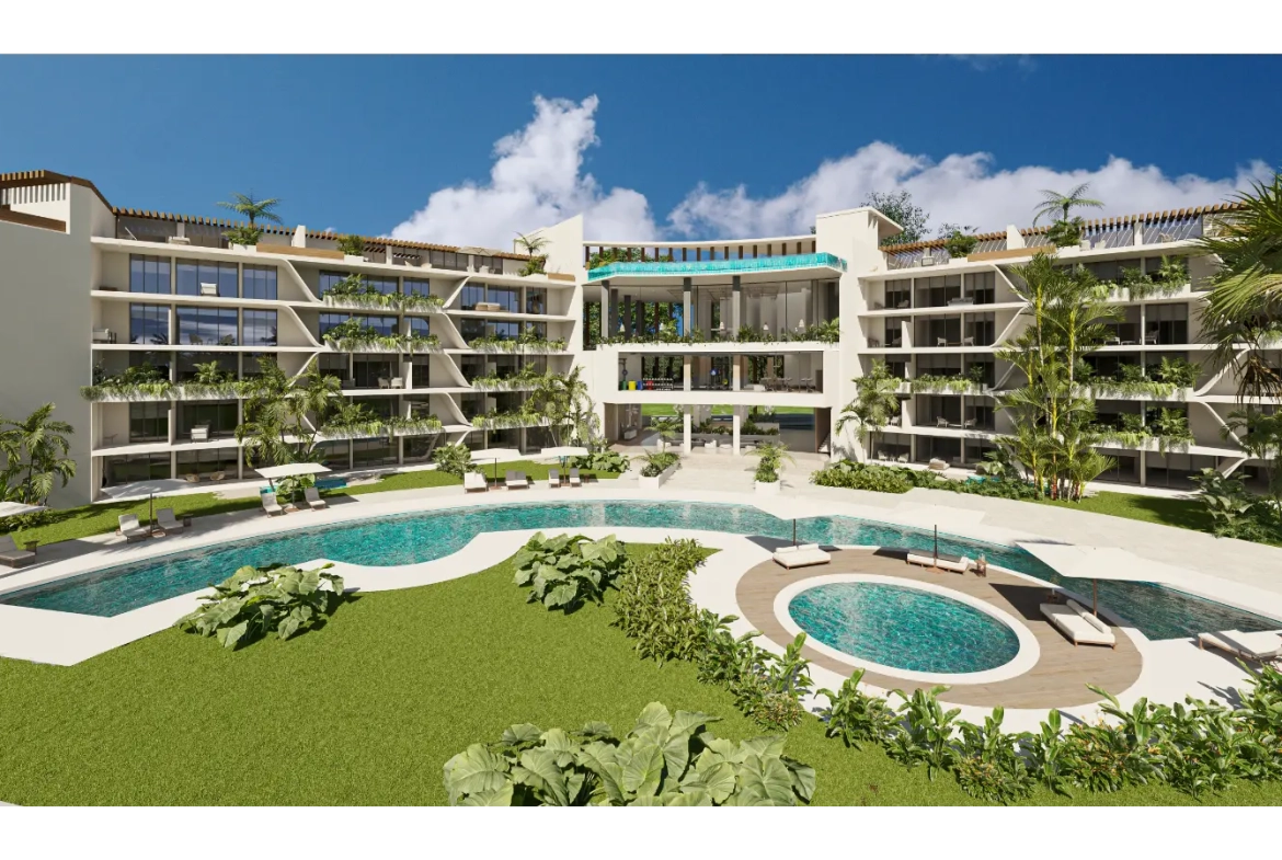 Coral Lake Resort, appartement d’une chambre à vendre à Punta Cana avec vue sur le lac