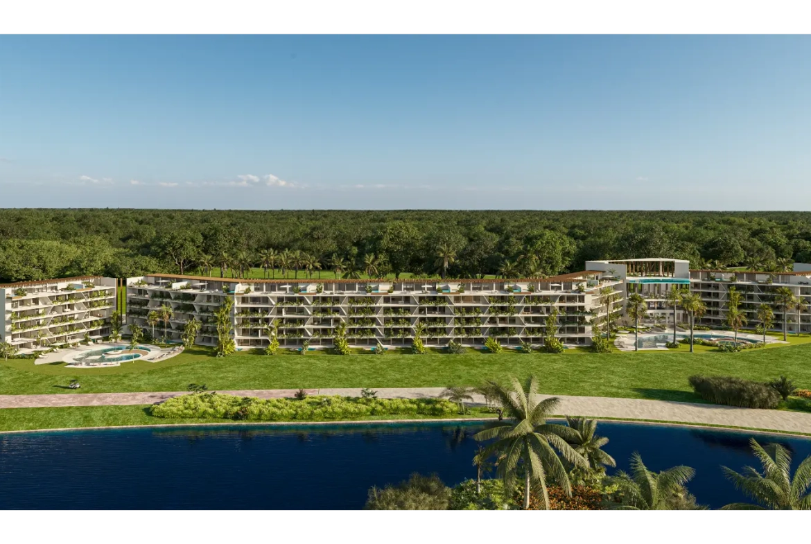 Coral Lake Resort, appartement d’une chambre à vendre à Punta Cana avec vue sur le lac