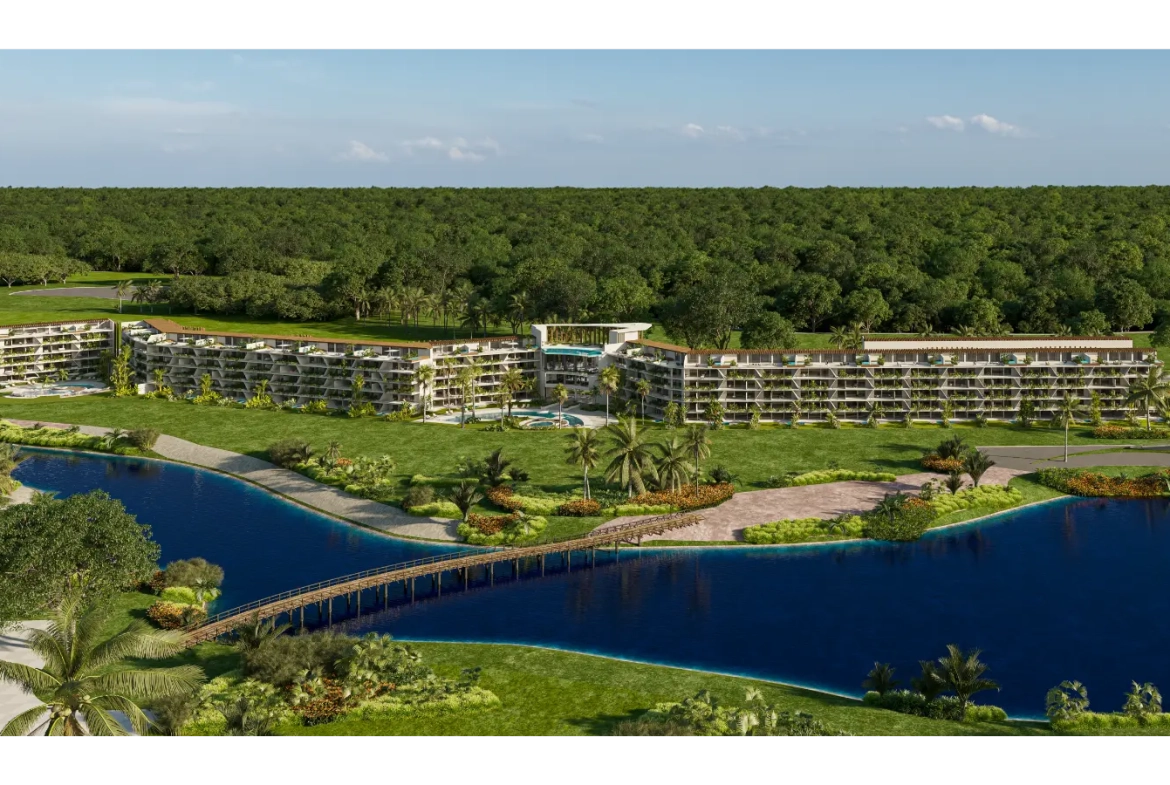 Coral Lake Resort. Appartement de deux chambres à vendre à Punta Cana avec terrasse