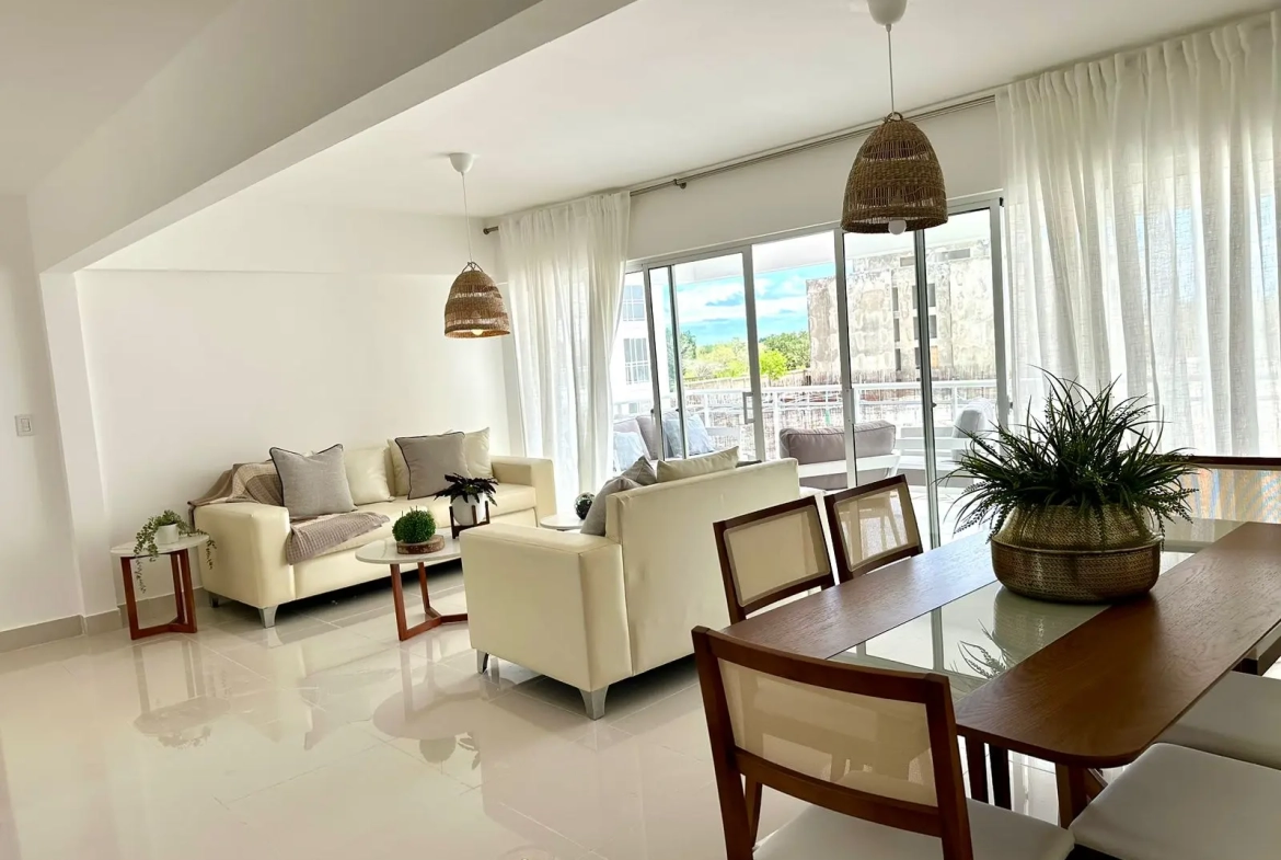 ID , Punta Hermosa Residence offers an elegant three bedroom apartment for sale in Punta Cana ()