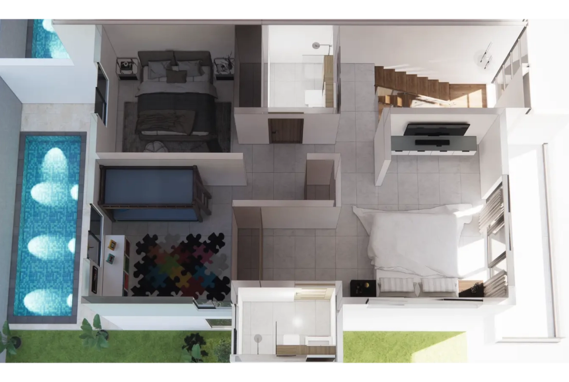 Valparaiso Residences, Casa duplex de tres habitaciones en venta en Bávaro, Punta Cana