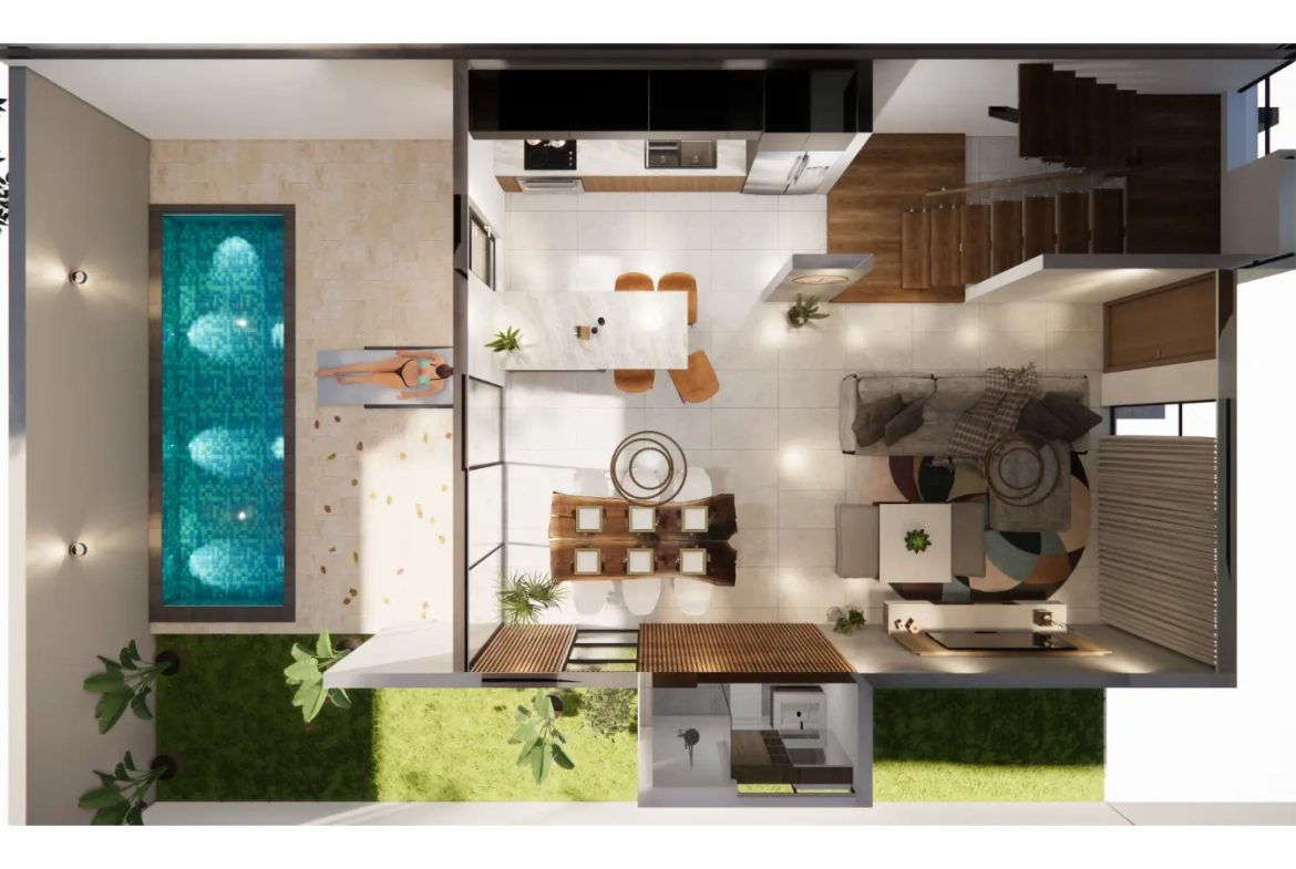 Valparaiso Residences, Casa duplex de tres habitaciones en venta en Bávaro, Punta Cana