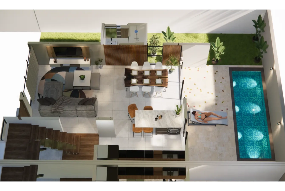 Valparaiso Residences, Casa duplex de tres habitaciones en venta en Bávaro, Punta Cana