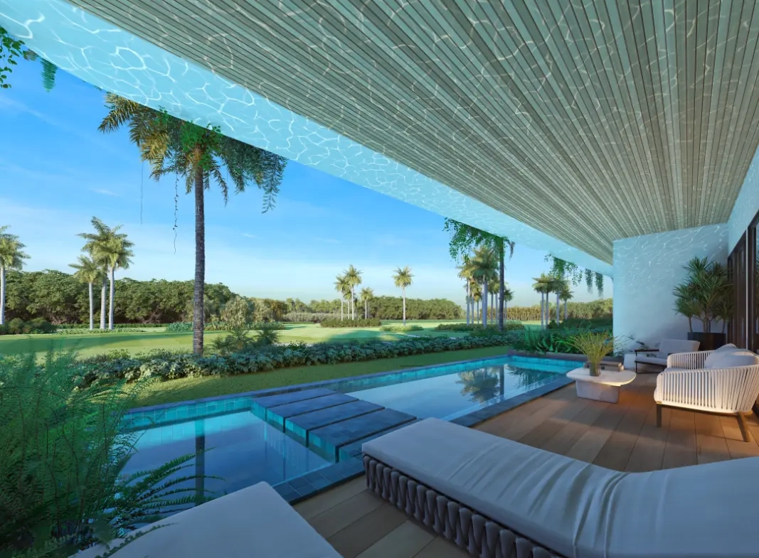Palm Beach Residences, appartement de trois chambres à vendre à Cap Cana avec terrasse