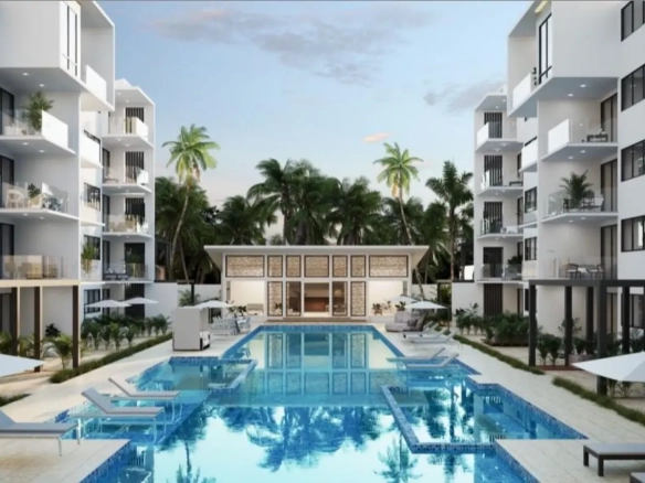 The Beach at Punta Cana City Place, Apartamento de una habitación en venta en Bavaro, Punta Cana