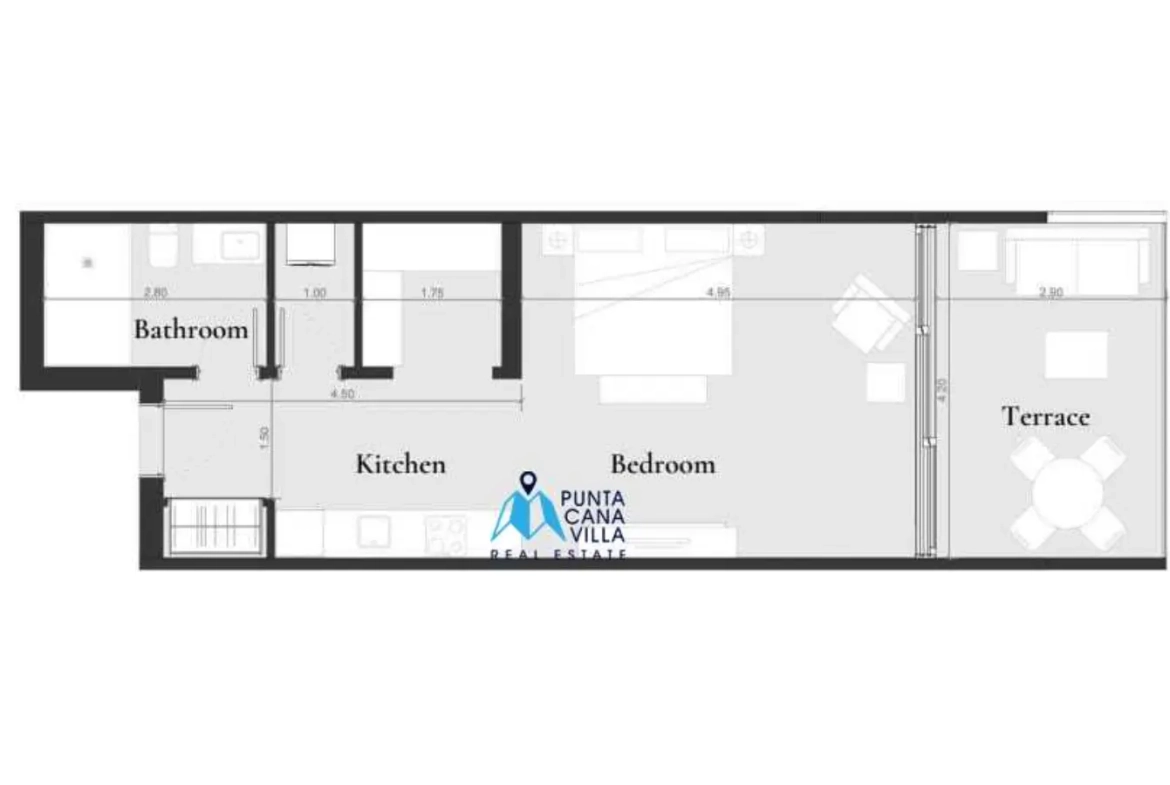 , Oasis Lake, one bedroom condo for sale in Downtown, Punta Cana ()