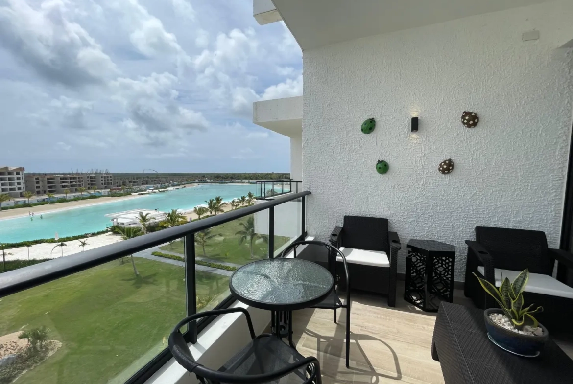 ID , The Beach, Two Bedroom Apartment For Sale In Downtown Punta Cana With Large Balcony ()