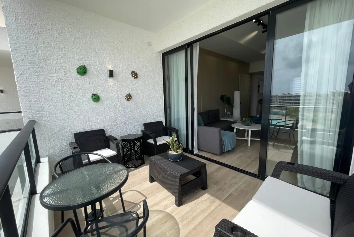 ID , The Beach, Two Bedroom Apartment For Sale In Downtown Punta Cana With Large Balcony ()