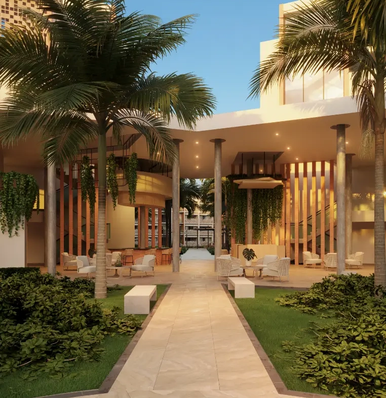 Découvrez une vie tranquille : Appartement-terrasse de deux chambres à vendre au Mystiq Wave, White Sands, Punta Cana, avec vue sur la piscine