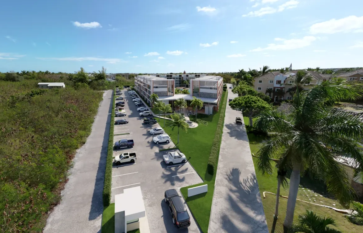 Découvrez une vie tranquille : Appartement-terrasse de deux chambres à vendre au Mystiq Wave, White Sands, Punta Cana, avec vue sur la piscine