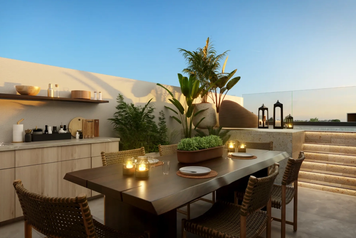 Mystiq Wave, appartement de deux chambres à vendre à White Sands, Punta Cana avec vue sur la piscine