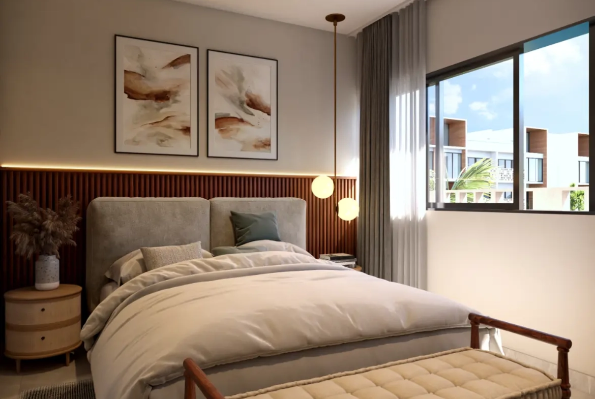 Mystiq Wave, appartement de deux chambres à vendre à White Sands, Punta Cana avec vue sur la piscine