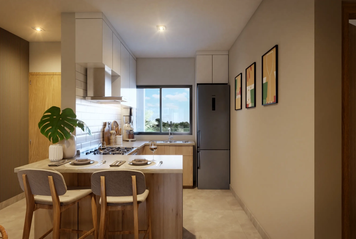 Mystiq Wave, appartement de deux chambres à vendre à White Sands, Punta Cana avec vue sur la piscine