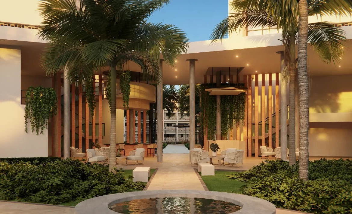Mystiq Wave, appartement de deux chambres à vendre à White Sands, Punta Cana avec vue sur la piscine