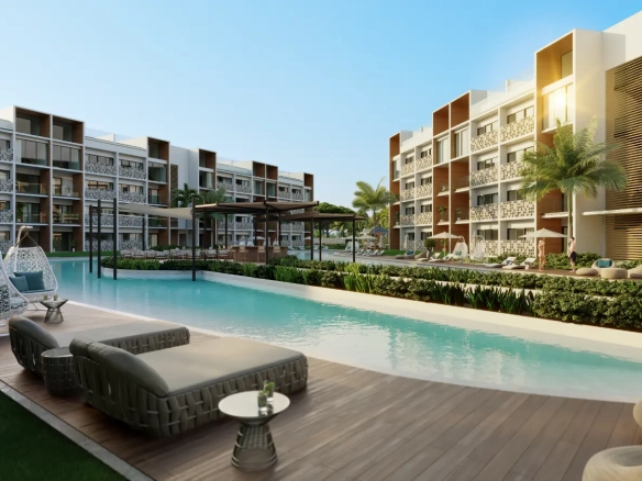 ID , Mystiq Wave, Apartamento De Dos Dormitorios En Venta En White Sands, Punta Cana Con Vistas A La Piscina ()