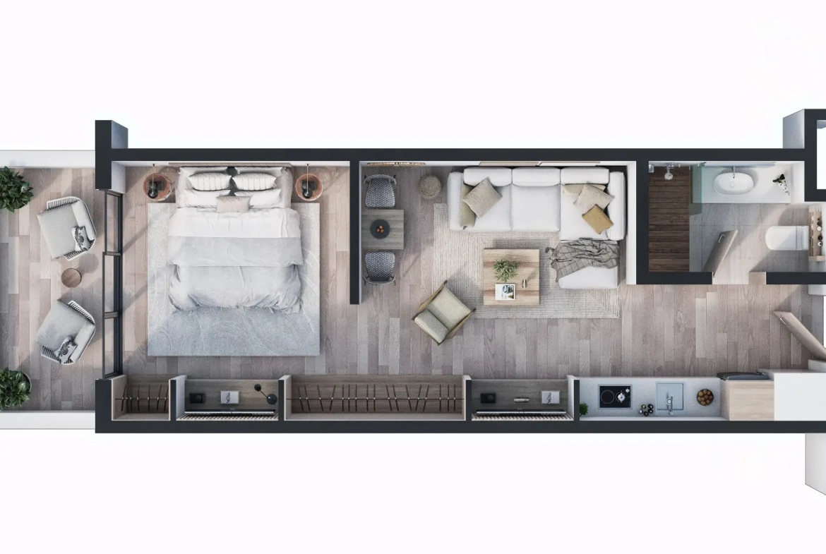 ID , One Bedroom Studio Apartment For Sale In City Place at Punta Cana ()