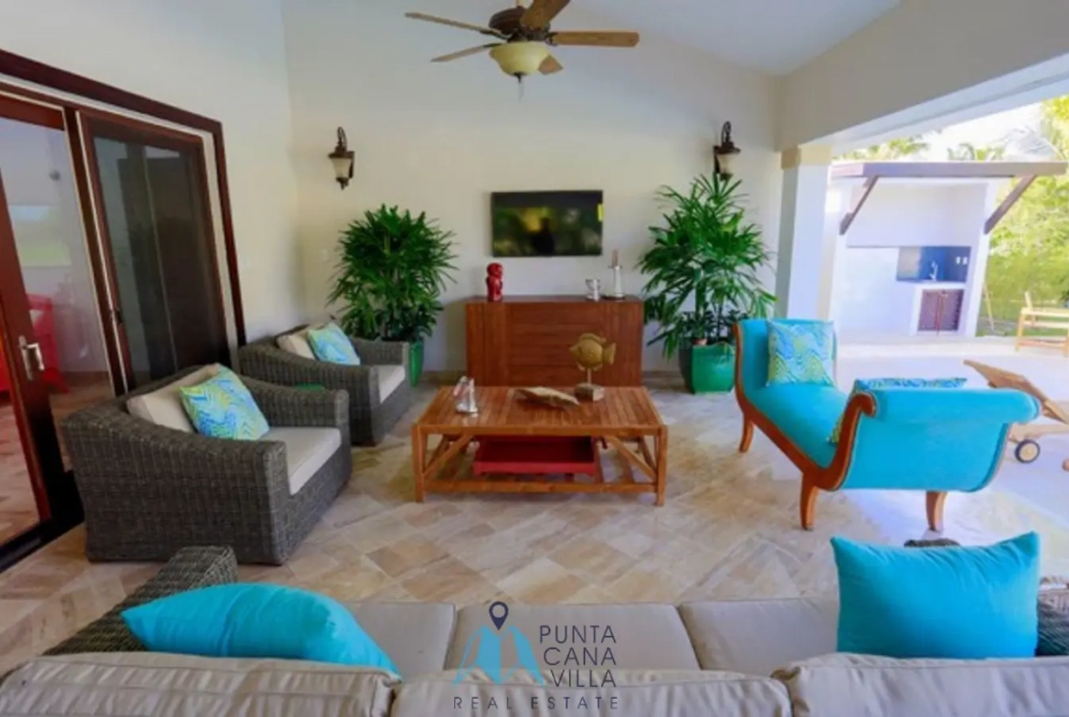 Punta Cana, Maison meublée de quatre chambres à vendre à Tortuga Bay