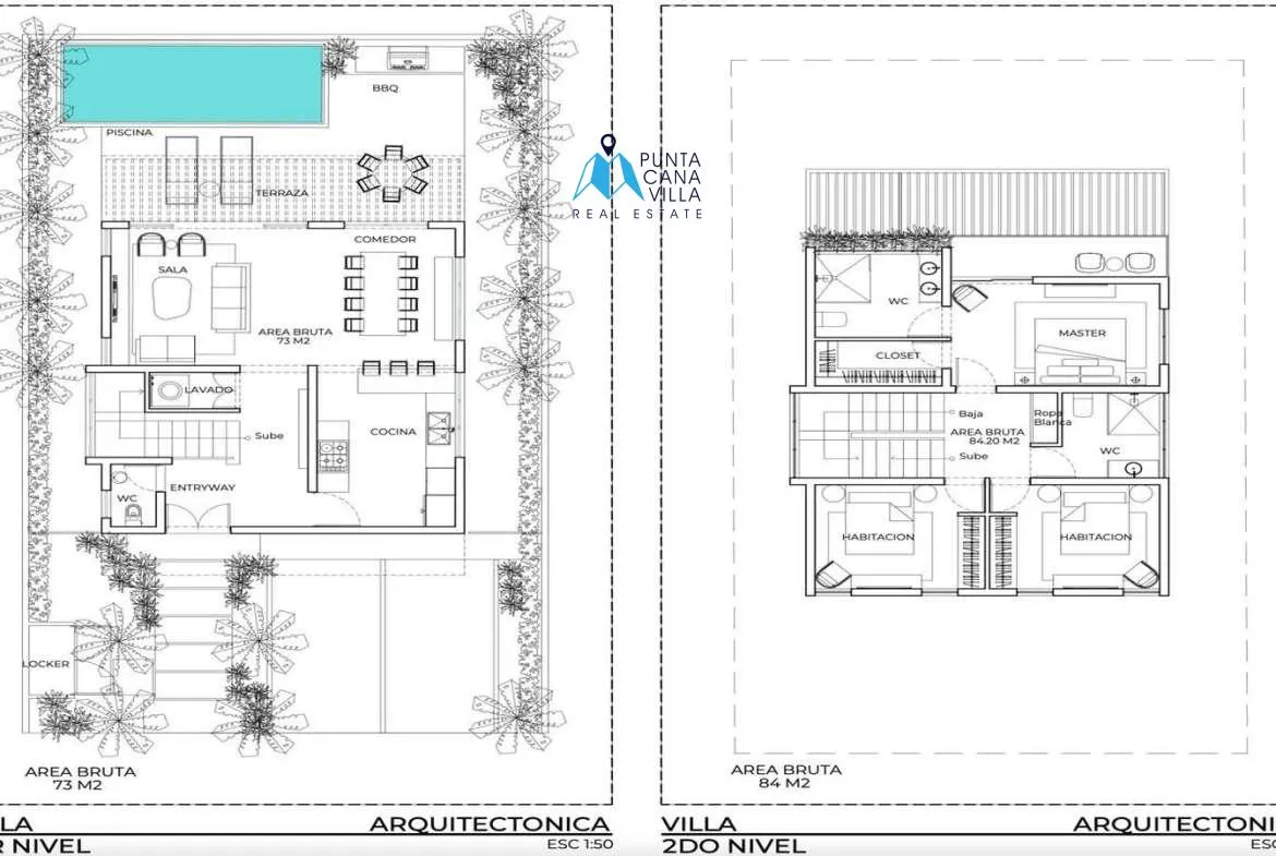 Downtown two bedroom villa for sale in Tropical Beach Residences ()