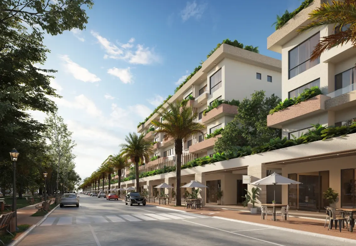 Place de la ville, Condo d’une chambre à vendre à Punta Cana avec hall d’entrée