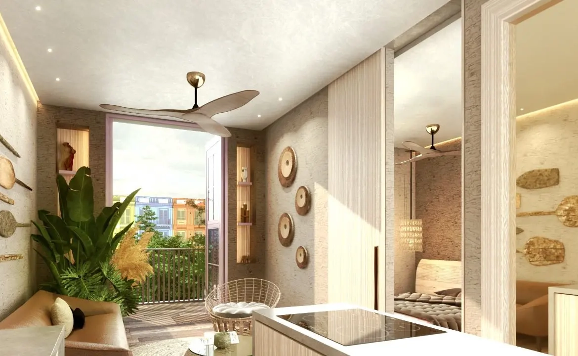 Pueblito Caribeno, Apartamento De Un Dormitorio En Venta En Punta Cana Con Vista A La Calle