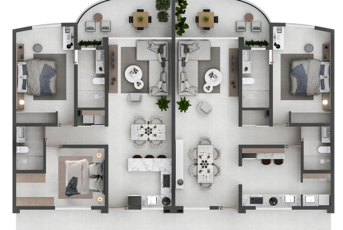 ID , Cayo Levantado, Two Bedroom Apartment For Sale In Prados De Punta Cana ().