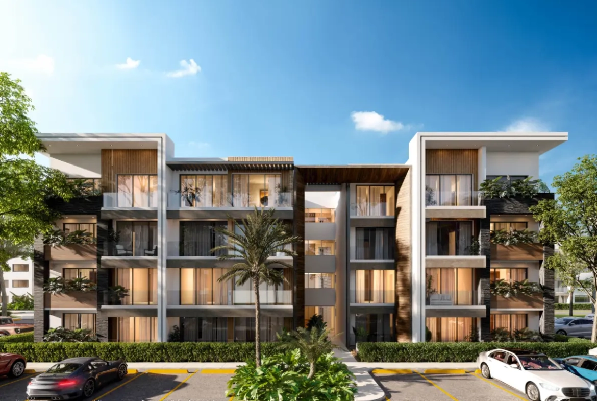 Ciudad Jardín, Se Vende Apartamento De Un Dormitorio En Bávaro, Punta Cana Con Zona De Césped