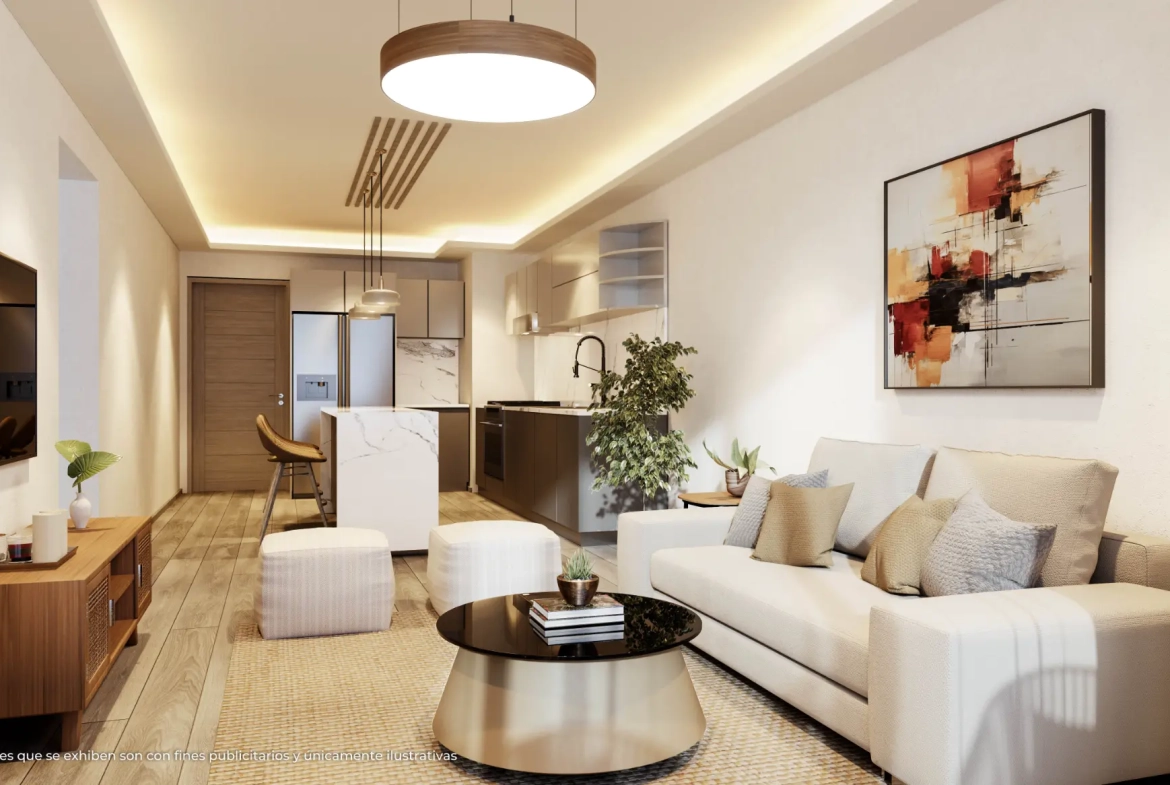 Ciudad Jardín, Se Vende Apartamento De Un Dormitorio En Bávaro, Punta Cana Con Zona De Césped