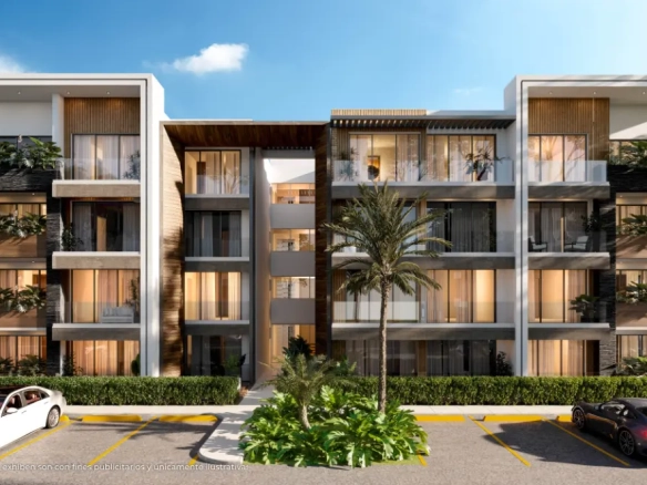ID , Garden City, One Bedroom Apartment For Sale In Bavaro, Punta Cana With Grass Area ()