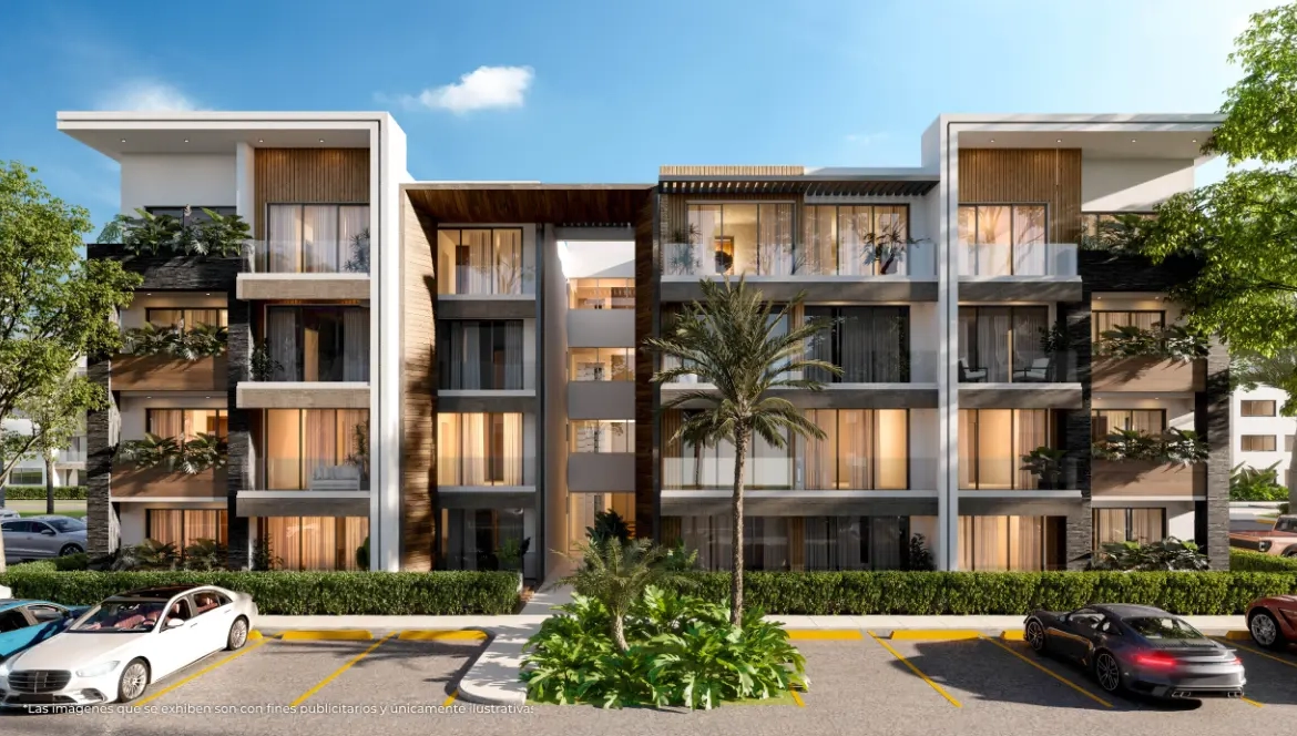 Ciudad Jardín, Se Vende Apartamento De Dos Dormitorios En Bávaro, Punta Cana Con Vestíbulo