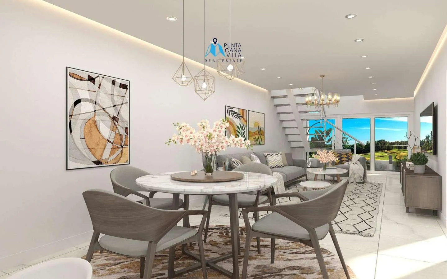 Oasis de palmeras, Apartamento de dos habitaciones en venta en Bávaro con acceso directo a la piscina