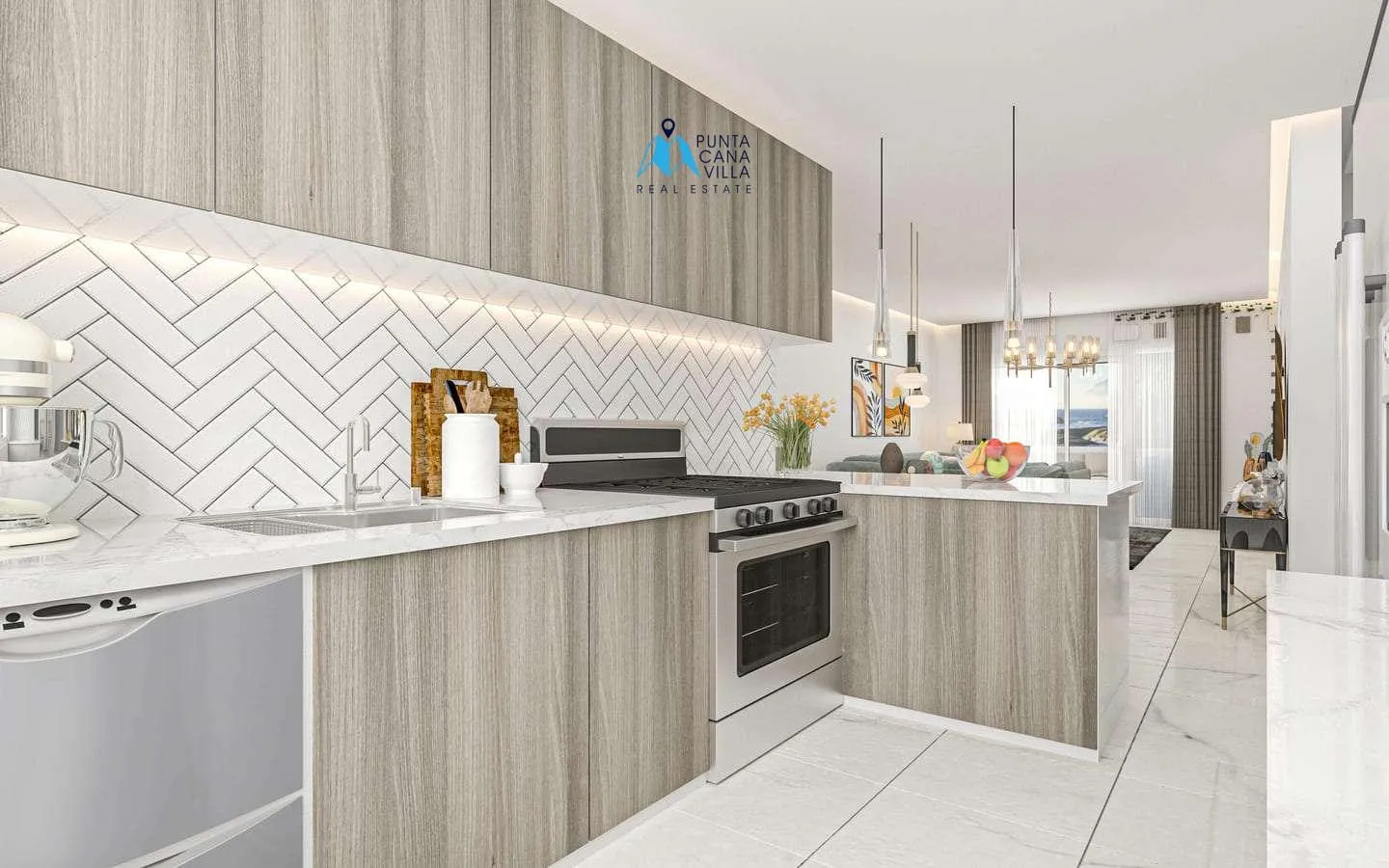 Oasis de palmeras, Apartamento de dos habitaciones en venta en Bávaro con acceso directo a la piscina