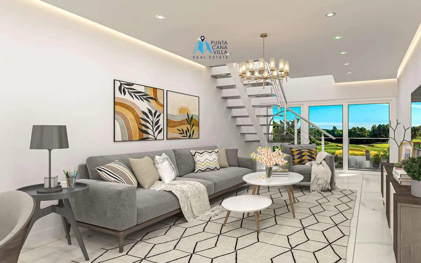 Oasis de palmeras, Apartamento de dos habitaciones en venta en Bávaro con acceso directo a la piscina