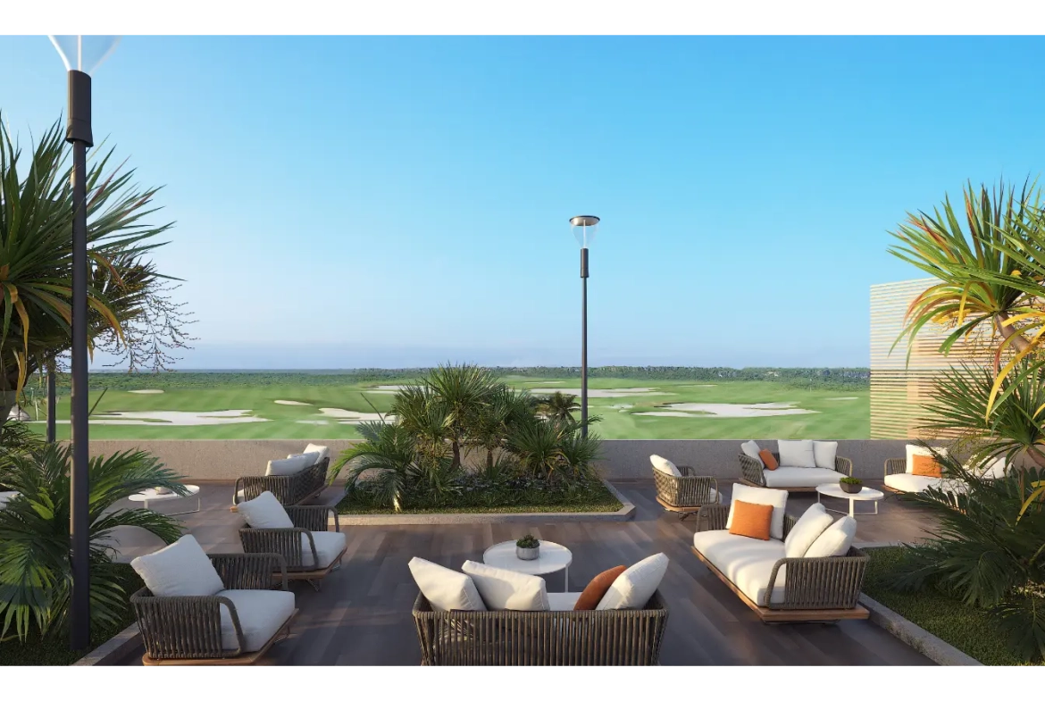 The Winds at Cap Cana, appartement d’une chambre à vendre à Las Iguanas avec vue sur le golf