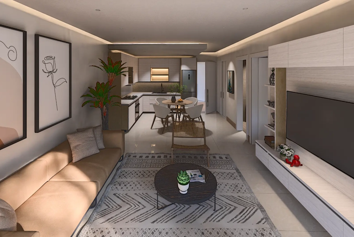 ID , Green Garden III, One Bedroom Penthouse For Sale In Vista Cana, Punta Cana With Rooftop ()