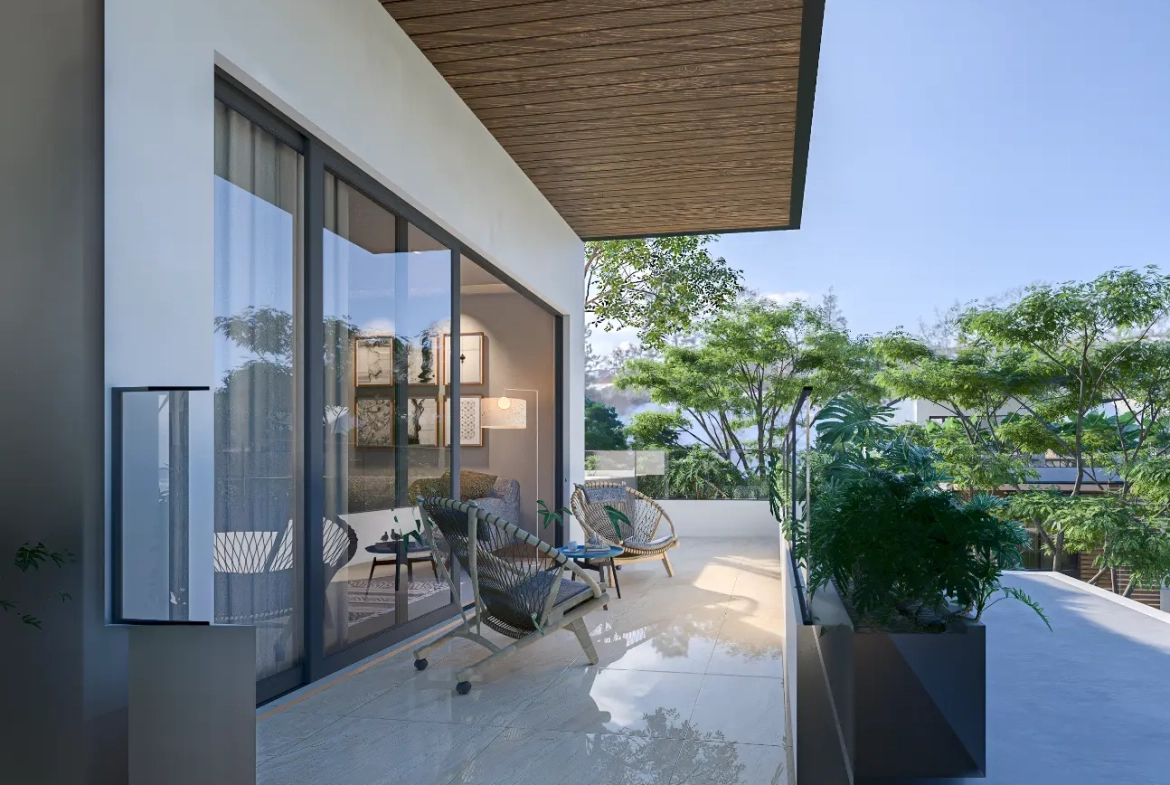 ID , Green Garden III, One Bedroom Penthouse For Sale In Vista Cana, Punta Cana With Rooftop ()