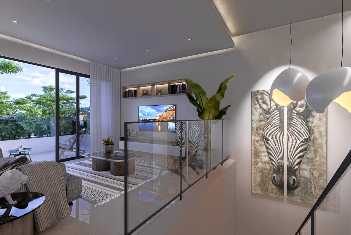 ID , Green Garden III, One Bedroom Penthouse For Sale In Vista Cana, Punta Cana With Rooftop ()