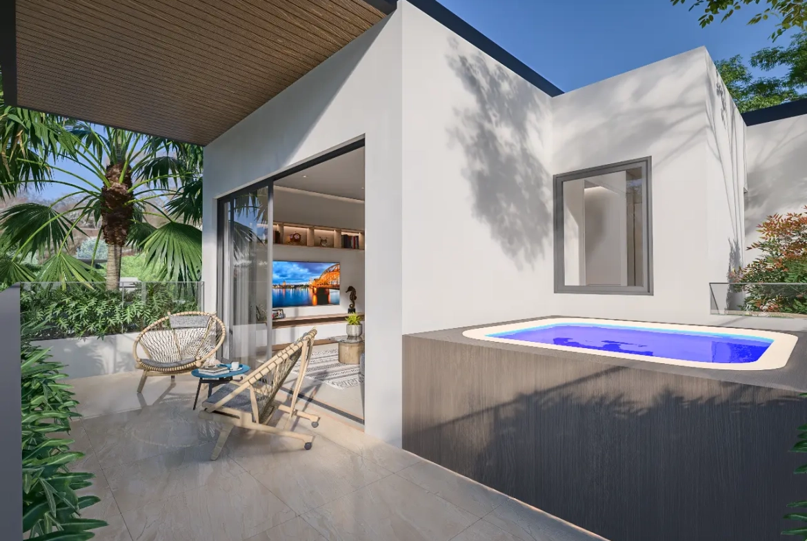 ID , Green Garden III, One Bedroom Penthouse For Sale In Vista Cana, Punta Cana With Rooftop ()