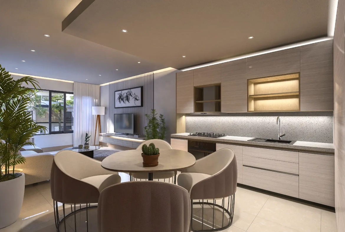 ID , Green Garden III, One Bedroom Penthouse For Sale In Vista Cana, Punta Cana With Rooftop ()