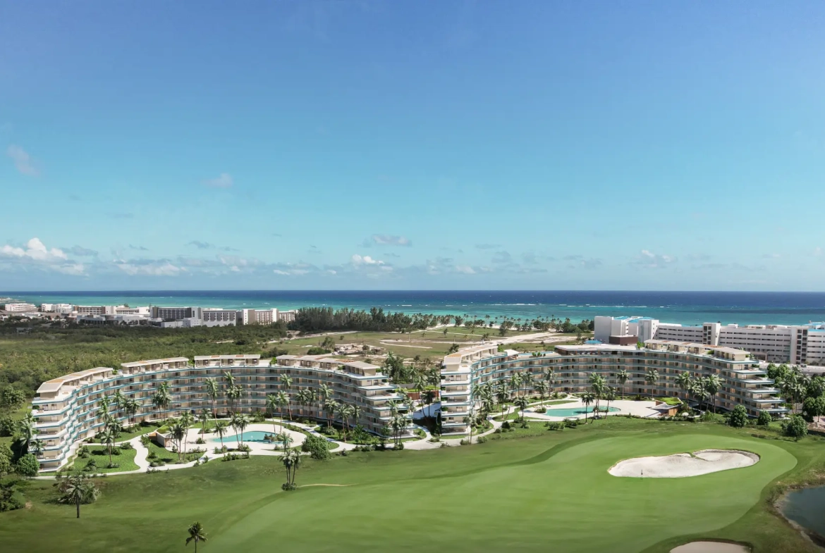Las Iguanas : Appartement de trois chambres à vendre à Crystal Garden, Cap Cana avec jacuzzi