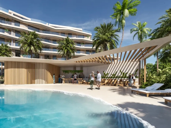Las Iguanas: Apartamento de tres dormitorios en venta en Crystal Garden, Cap Cana, con jacuzzi