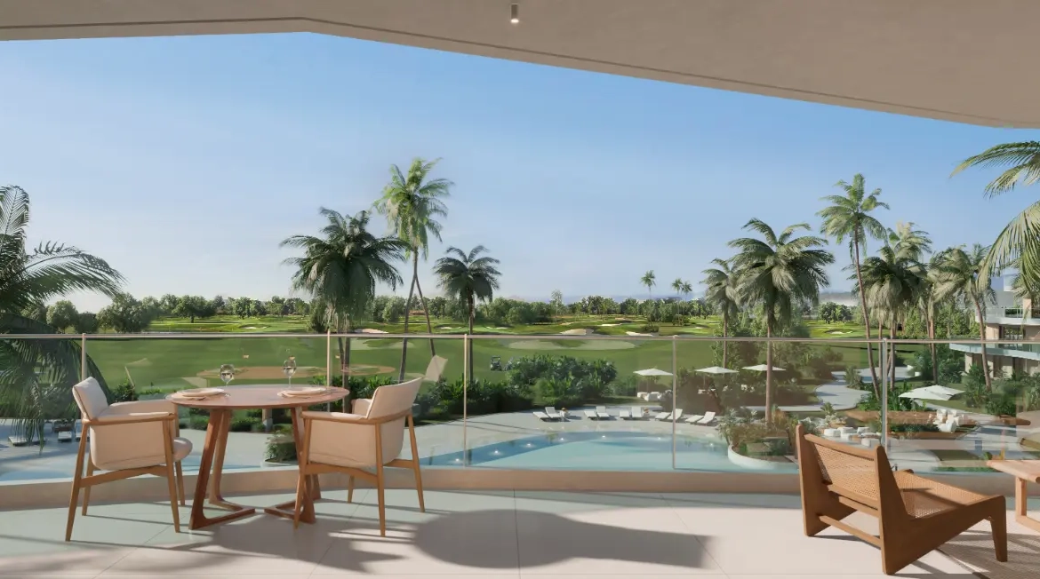ID , Two Bedroom Apartment for Sale at Crystal Garden, Las Iguanas, Cap Cana with Golf View ()