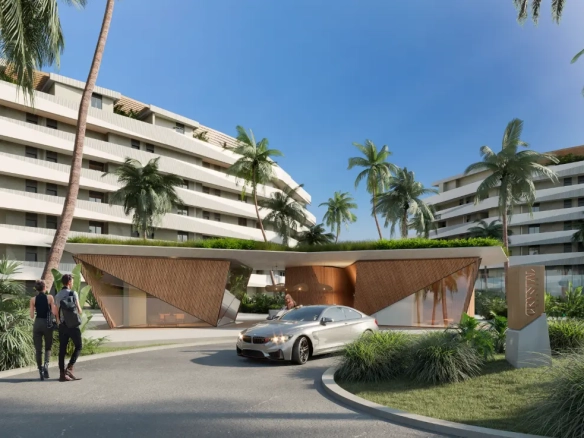 Las Iguanas: Apartamento de dos dormitorios en venta en Crystal Garden, Cap Cana, con vistas al golf
