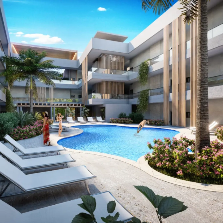 ID , Ciudad las Canas Penthouse de dos habitaciones en venta en Cana Essence, Cap Cana, con terraza en la azotea ()