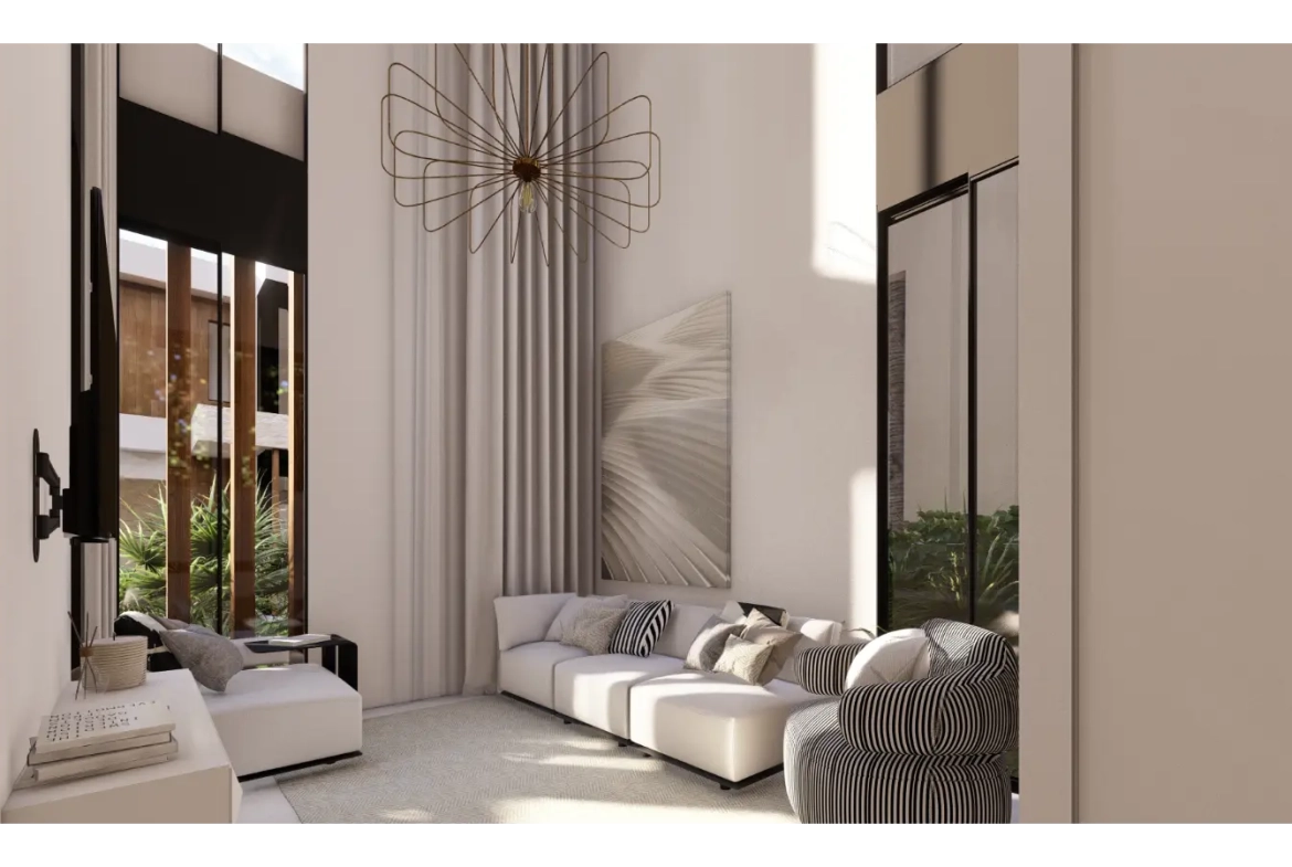 Cascais, villa de trois chambres à vendre dans le centre de Punta Cana avec patio