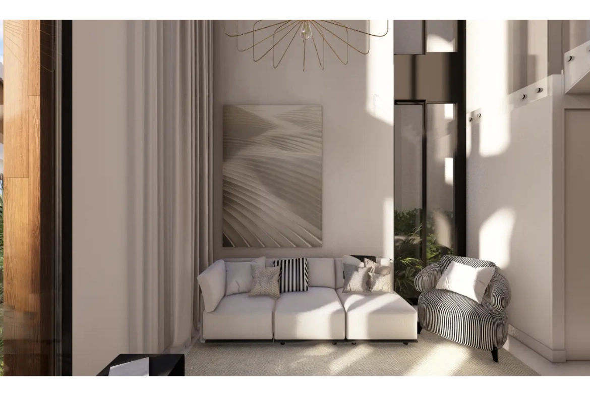 Cascais, villa de trois chambres à vendre dans le centre de Punta Cana avec patio