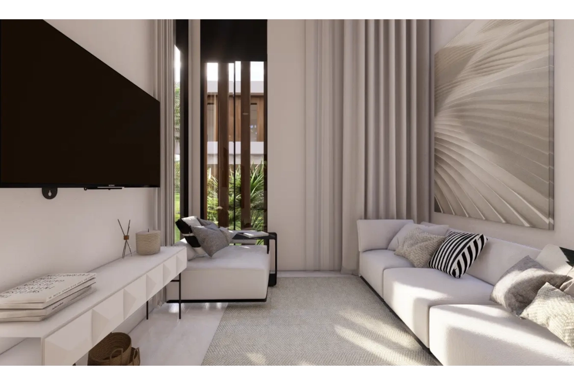 Cascais, villa de trois chambres à vendre dans le centre de Punta Cana avec patio