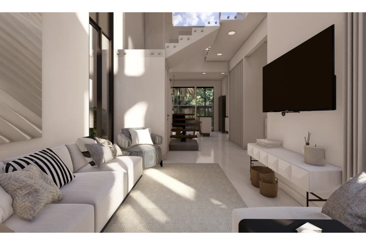 Cascais, villa de trois chambres à vendre dans le centre de Punta Cana avec patio