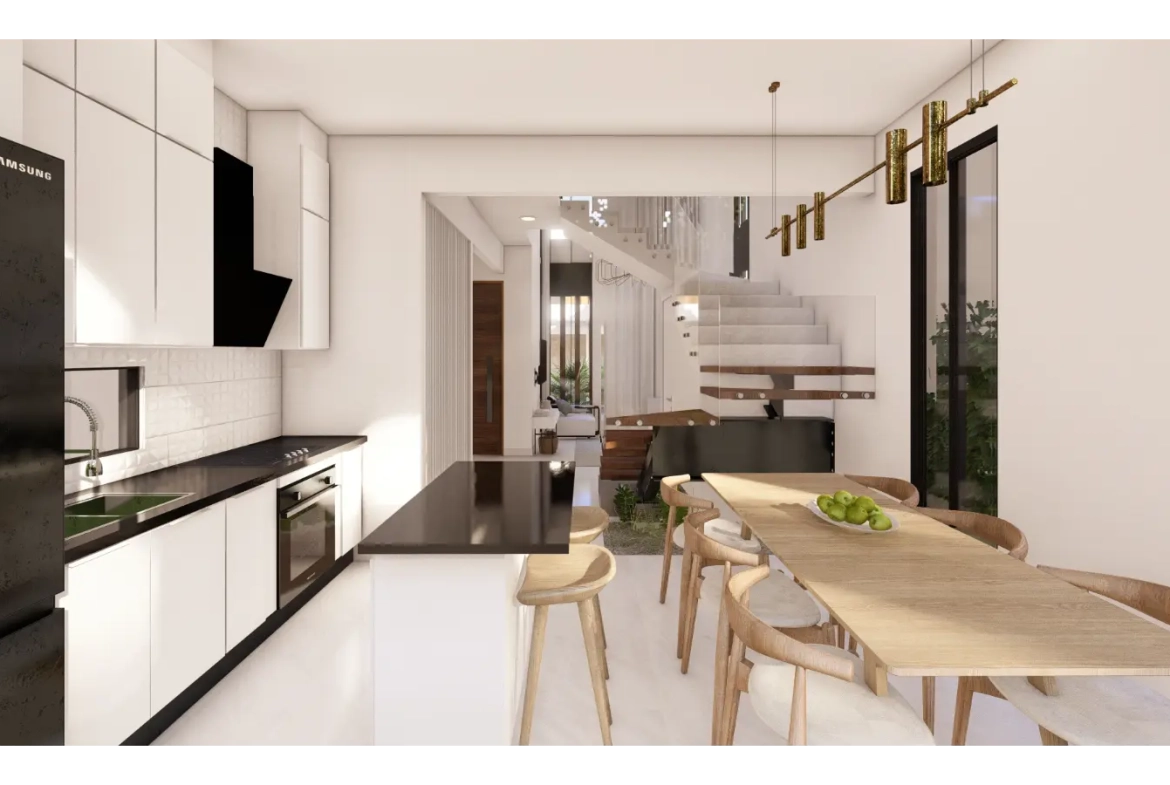 Cascais, villa de trois chambres à vendre dans le centre de Punta Cana avec patio