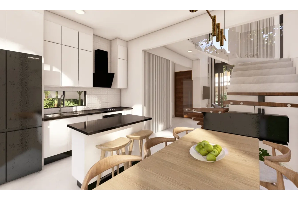 Cascais, villa de trois chambres à vendre dans le centre de Punta Cana avec patio